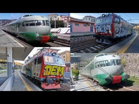 ARLECCHINO etr252 TRENO STORICO BELL'ITALIA EXPRESS NELLA COMPILATION DI TRENI STORICI + MERCI