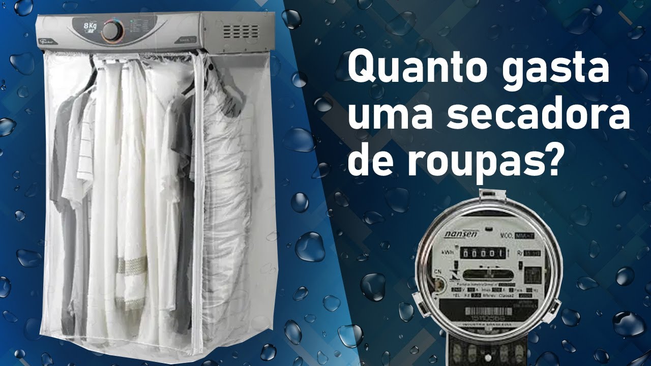 Secadora de roupas gasta muita energia? Consumo de eletricidade de uma secadora de roupas.
