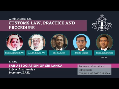 BASL Webinar 1.22: Customs Law, Practice and Procedure