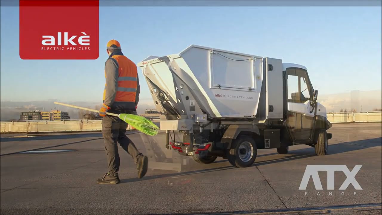 Városi hulladékgyűjtés elektromos autóval