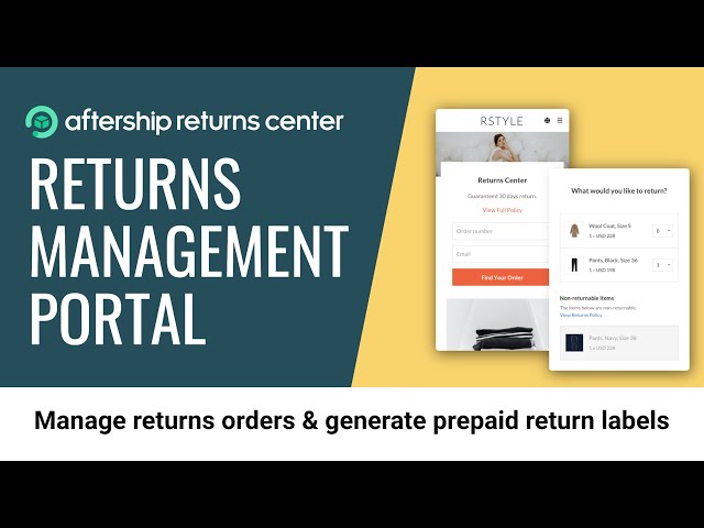 AfterShip Returns Center - Portail de gestion des retours de commerce électronique en libre-service