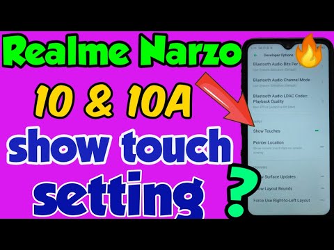 Realme Narzo 10 & 10A me show touch setting kaise kare | how to set show touch in Realme Narzo
