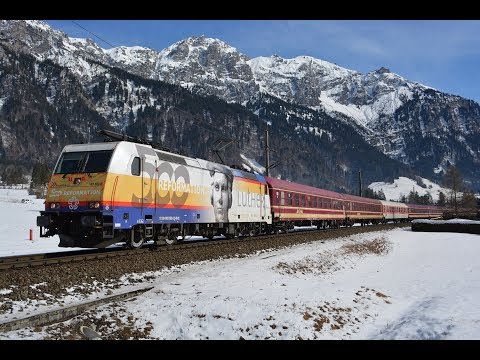 Arlberg Bahnverkehr am 03.03.18 – "Luther Lok am Schnee Express"