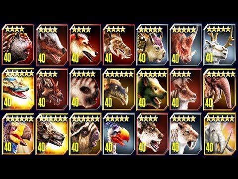 ALL MAX LEVEL 40 CENOZOICS (GASTORNIS) (JURASSIC WORLD)