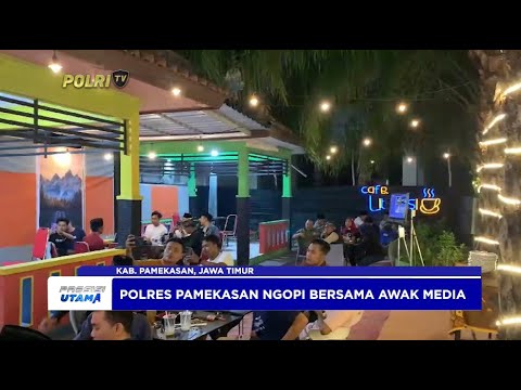 POLRES PAMEKASAN NGOPI BARENG MEDIA JAGA KAMTIBMAS JELANG PILKADA