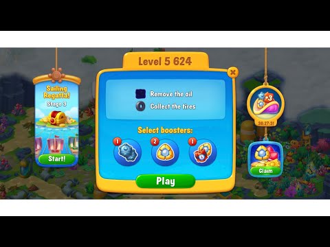 Fishdom , level 5624 , I win free pass ticket. A found all three tools