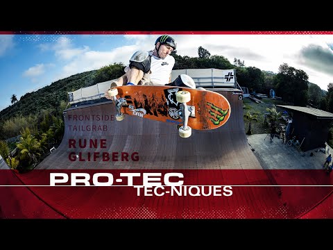 Rune Glifberg - Pro-Tec Technique - Frontside Tail Grab