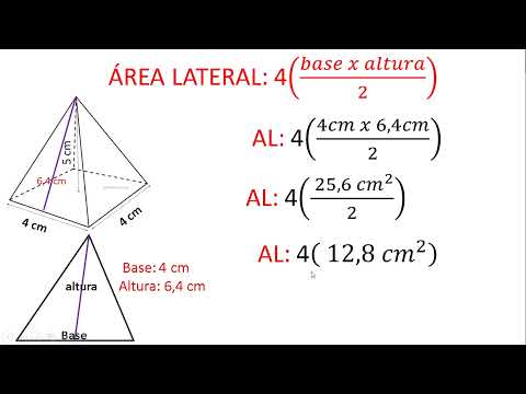 LATERAL AREA AND BASE AREA OF A SQUARE PYRAMID