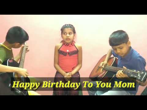 Happy birthday song, with guitar by Ark, Pari and Soham