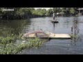 Mother And Baby Wade Through Crocodile And Snake Infested Water