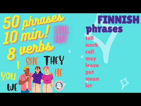 50 super easy Finnish phrases using 8 verbs!