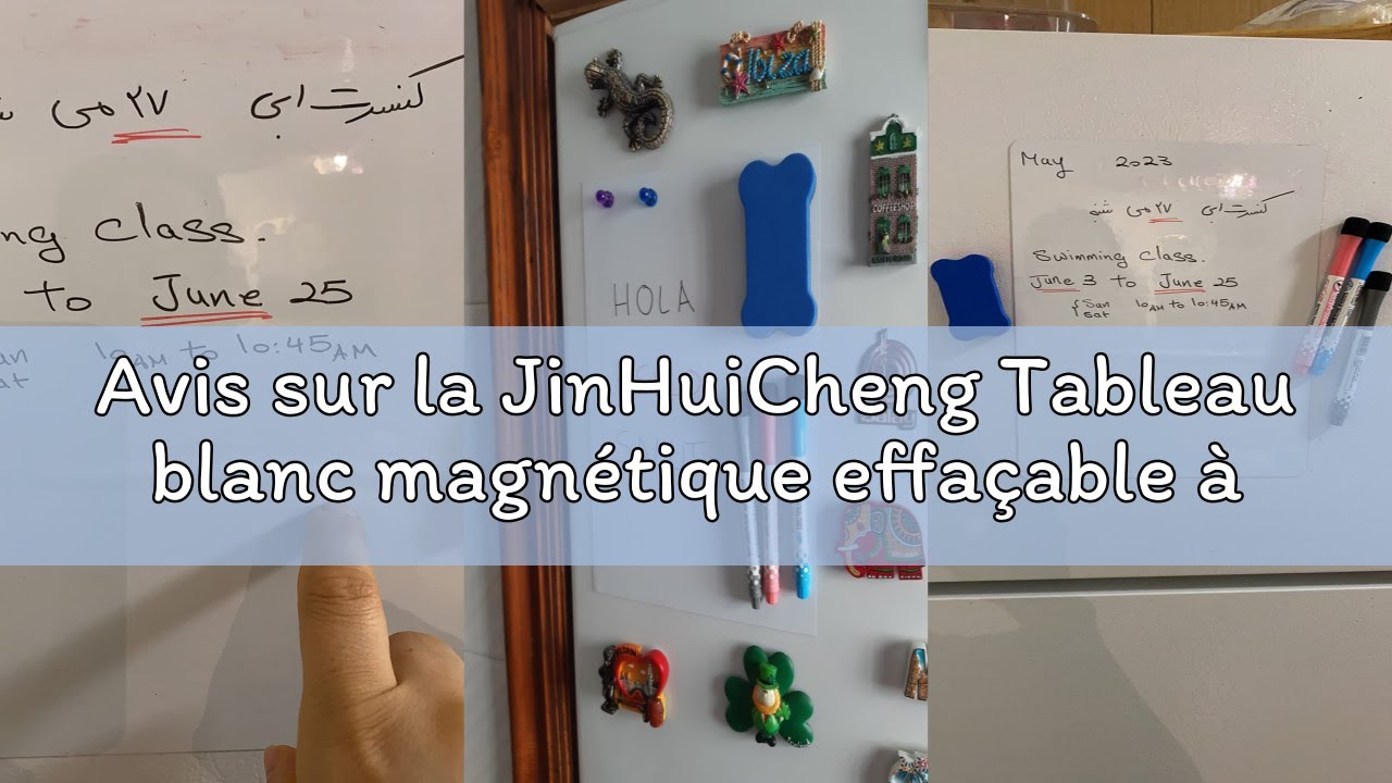 Avis sur la JinHuiCheng Tableau blanc magnétique effaçable à sec pour réfrigérateur, tableau de rapp