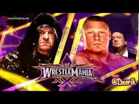 WWE Wrestlemania 30 Match Card - Undertaker vs Brock Lesnar