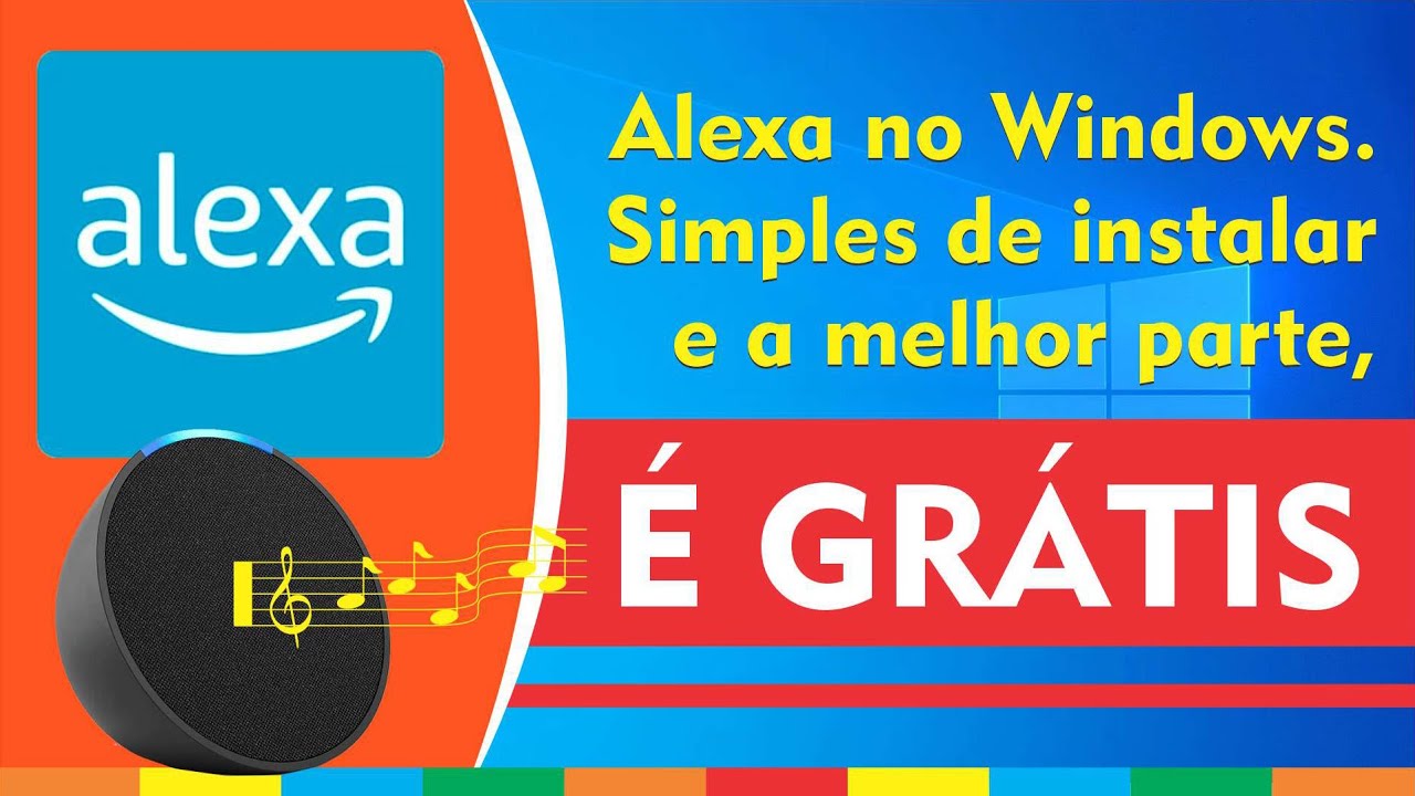 Alexa no PC Windows, simples de instalar e gratuito.