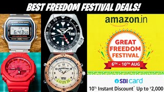 BEST DEALS Amazon Freedom Festival Sale 2022⚡ Casio,G-Shock,Seiko,Timex!