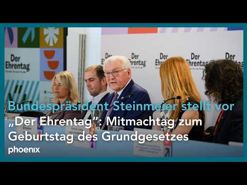 Video Thumbnail: Bundespräsident Frank-Walter Steinmeier zur Initiative „Der Ehrentag“ | 23.04.2026