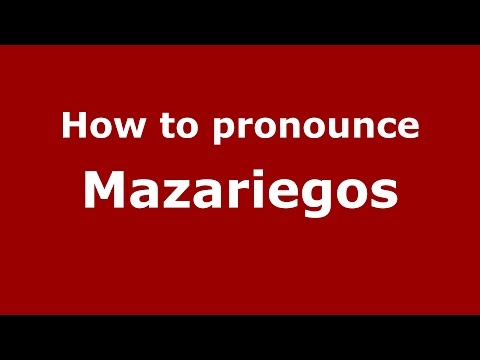 How to pronounce Mazariegos (Brazilian Portuguese/Brazil)  - PronounceNames.com