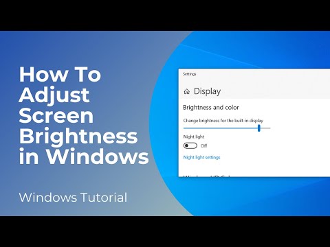 How To Adjust Screen Brightness In Windows 10