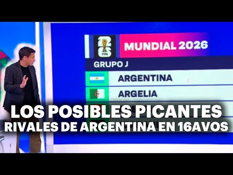 CRUCES del MUNDIAL 2026: ESPAÑA O URUGUAY, los POSIBLES RIVALES de ARGENTINA en 16VOS🔥