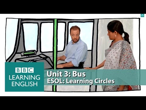 Learning Circles - Bus: English vocabulary and phrases to help you travel on a bus.