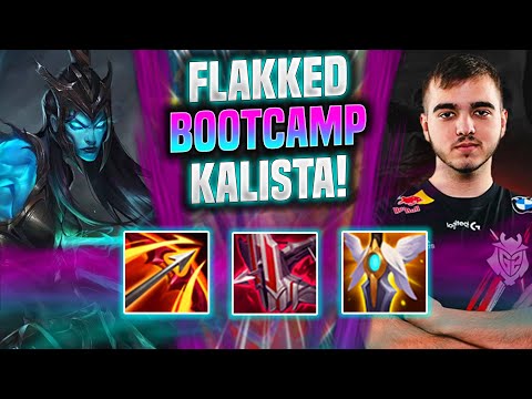 FLAKKED IS INSANE WITH KALISTA IN KOREA BOOTCAMP! - G2 Flakked Plays Kalista ADC vs Kai'sa