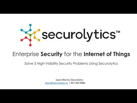 Securolytics IoT Security Training - December 2018