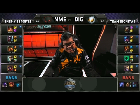 ENEMY ESPORTS vs TEAM DIGNITAS Highlights - Week 9 Day 2 - NME vs DIG - NA LCS Summer 2015