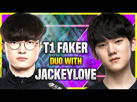 TES JACKEYLOVE ADC PLAYS DUO WITH T1 FAKER SUPPORT! - TES Jackeylove Plays Jhin ADC vs Ezreal!