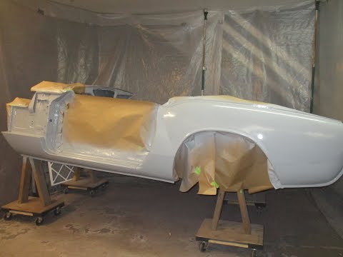 Spraying Epoxy Primer - Driver's Side Body - Roundtail Restoration