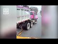 Truck Narrowly Misses School Bus After Brakes Fail