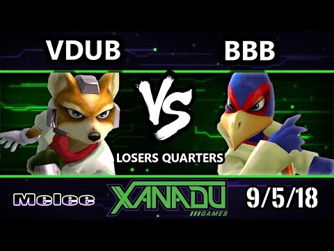 S@X 266 SSBM -  Vdub (Fox) Vs.  BBB (Falco) Smash Melee Losers Quarters