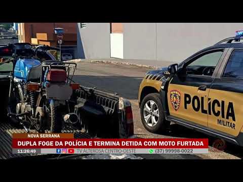 Nova Serrana: Dupla foge da Polícia e termina detida com moto furtada