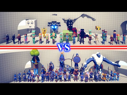 MINECRAFT TEAM vs MELEE TEAM - Totally Accurate Battle Simulator TABS