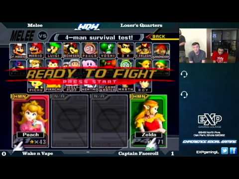 WDW - 9-9-15 - Captain Faceroll (Sheik) vs Wake n Vape (Peach) - Loser's Quarters - Melee