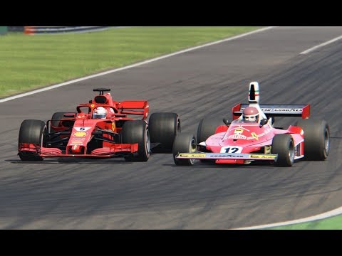 Ferrari F1 2018 vs Ferrari F1 1975 - Monza