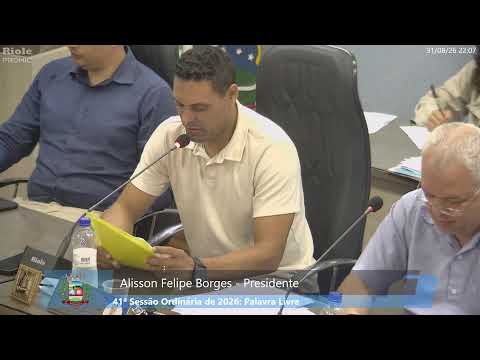 40ª SESSÃO ORDINÁRIA DE 2026 - CÂMARA MUNICIPAL DE WENCESLAU BRAZ/PR