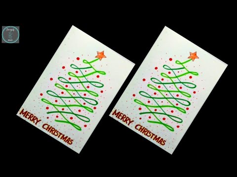 Easiest Merry Christmas Card || Notebook Page Merry Christmas Card in 2 Minutes 