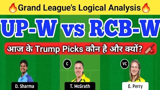 UP-W vs RCB-W Dream11 Team GL Tips 🤑|UP-W vs RCB-W Dream11 WPL|UP-W vs RCB-W Dream11 Today Match