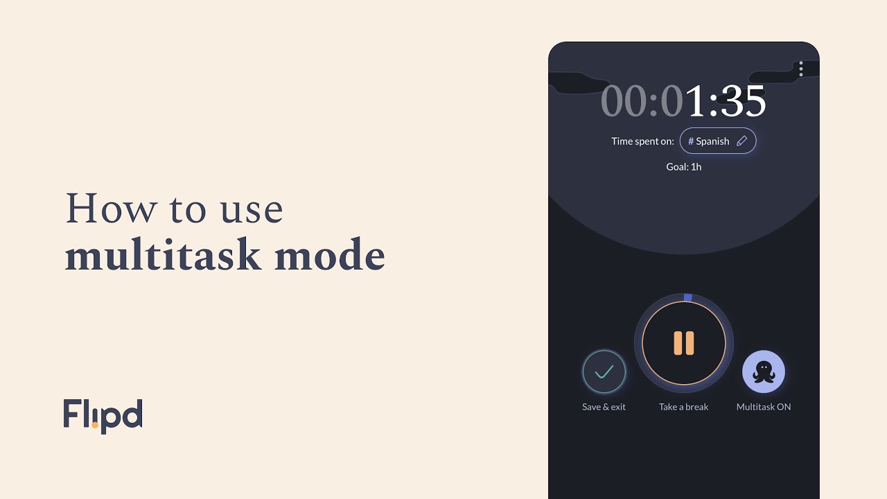 Flipd app tutorial: How to use Multitask mode