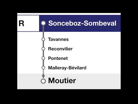 SBB Ansagen / annonces CFF - Régio Biel/Bienne – Sonceboz-Sombeval – Moutier