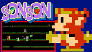 SonSon (FC · Famicom) video game port | 2-loop session for 1 Player 🎮