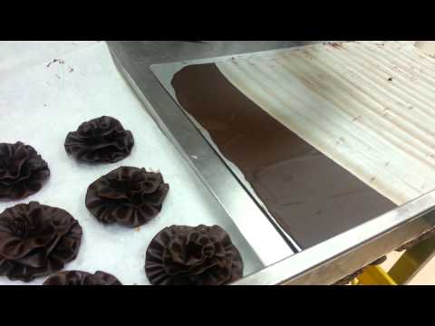 Making chocolate rose...