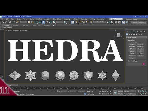 11|| HEDRA || EXTENDED PRIMITIVES || 3DS MAX FULL MODELING TUTORIAL IN HINDI ||