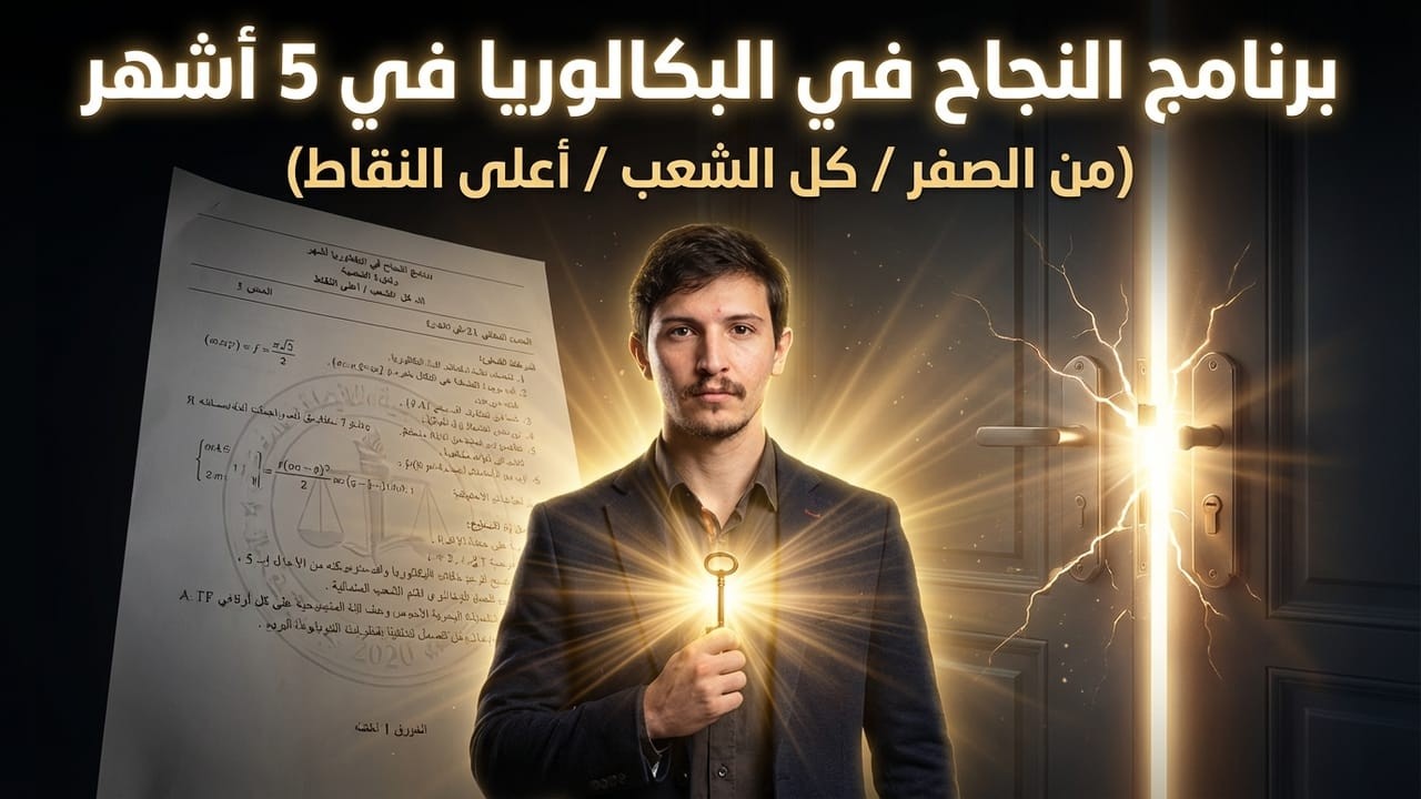 برنامج النجاح في البكالوريا في 5 أشهر (من الصفر / كل الشعب /أعلى النقاط)
