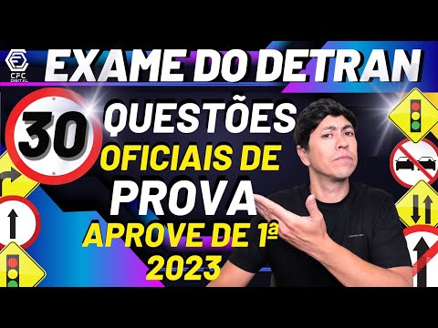 30 QUESTÕES DO DETRAN  - ATUAIS COMENTADAS DO EXAME TEÓRICO, SIMULADO DETRAN 2023
