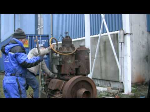 Rap 24 hp semidiesel, first start attempt in 20 years.