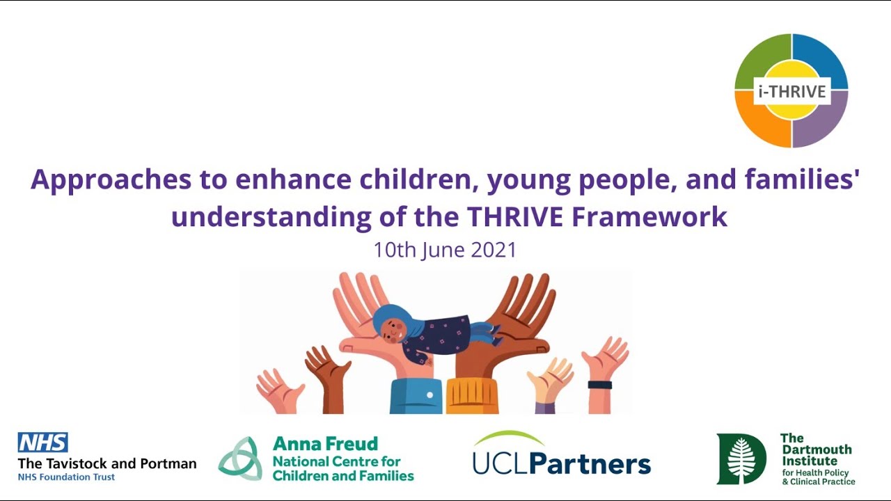 Approaches to enhance children, young people, and families’ understanding of the THRIVE Framework