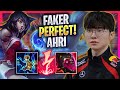 FAKER PERFECT GAME WITH AHRI! - T1 Faker Plays Ahri MID vs Leblanc! | Season 2024
