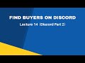 Lecture 13 Find Buyers On Discord Proxy Marketing