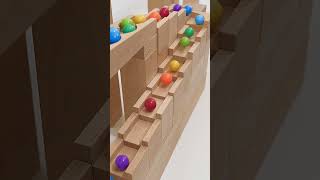 Marble Run ASMR ☆ カラフルスロープ&木の長い階段&いい音♪#マーブルラン#asmr #healing